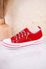 Red Lace Up Sneakers