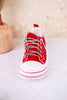 Red Lace Up Sneakers