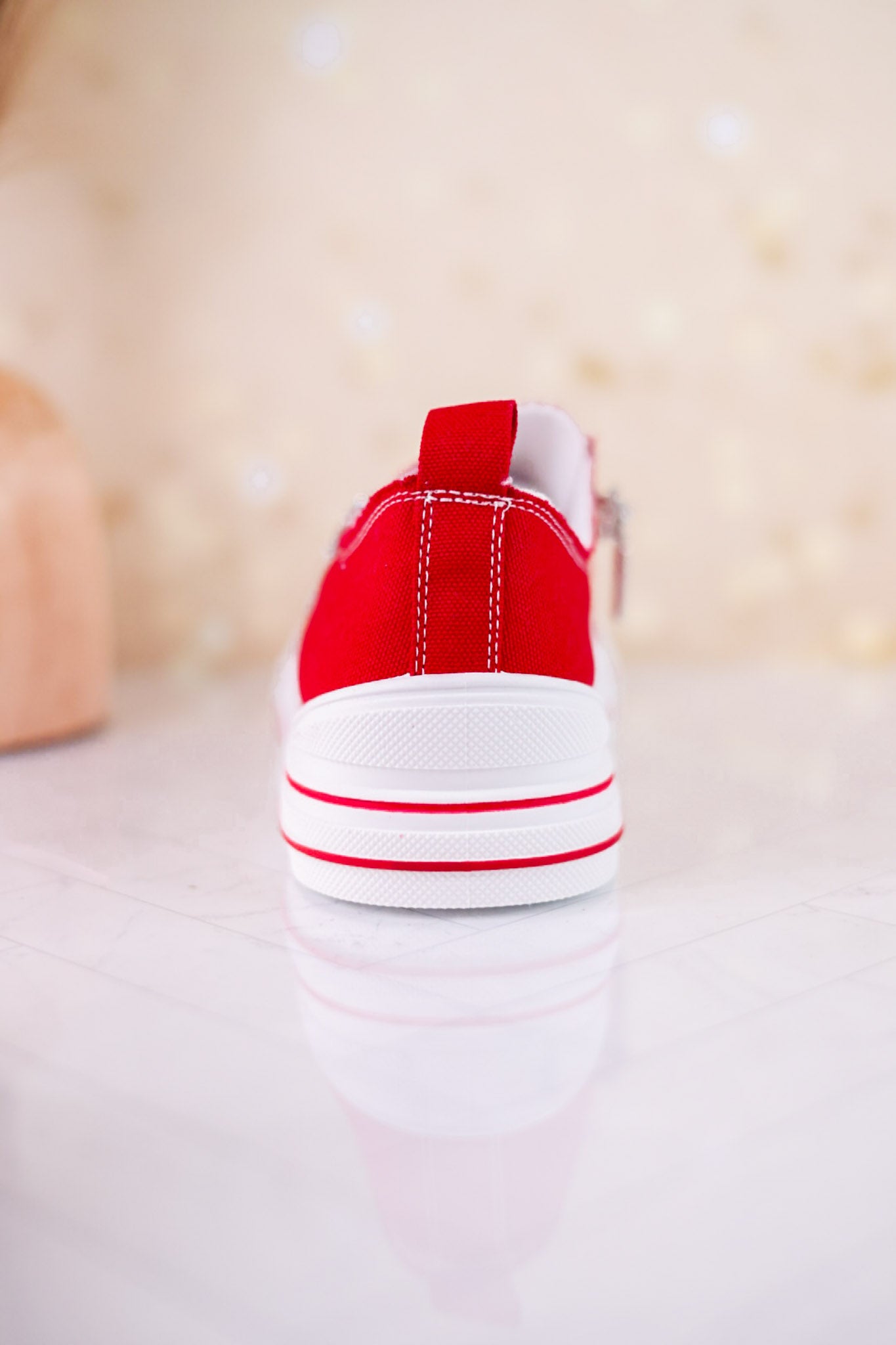 Red Lace Up Sneakers
