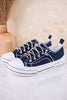 Navy Lace Up Sneakers