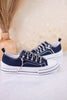 Navy Lace Up Sneakers