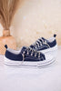 Navy Lace Up Sneakers