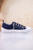 Navy Lace Up Sneakers