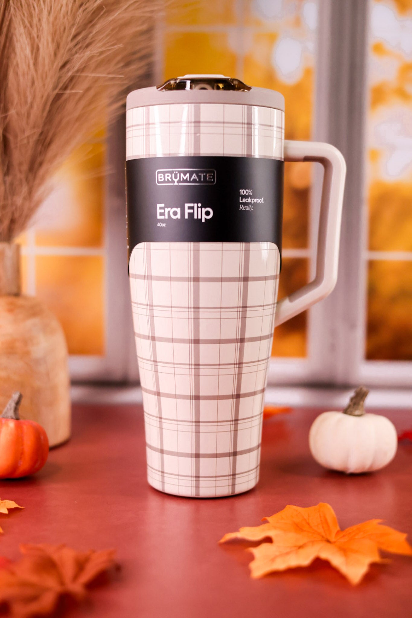 Brumate Oxford Plaid 40oz Era Flip Tumbler