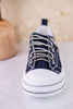 Navy Lace Up Sneakers