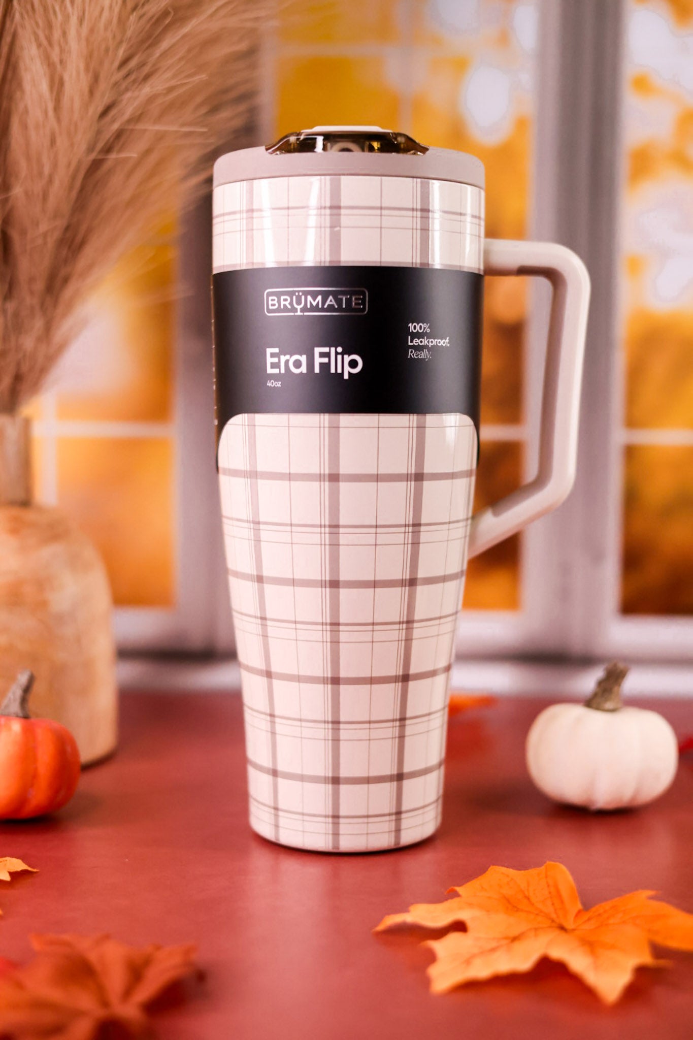 Brumate Oxford Plaid 40oz Era Flip Tumbler