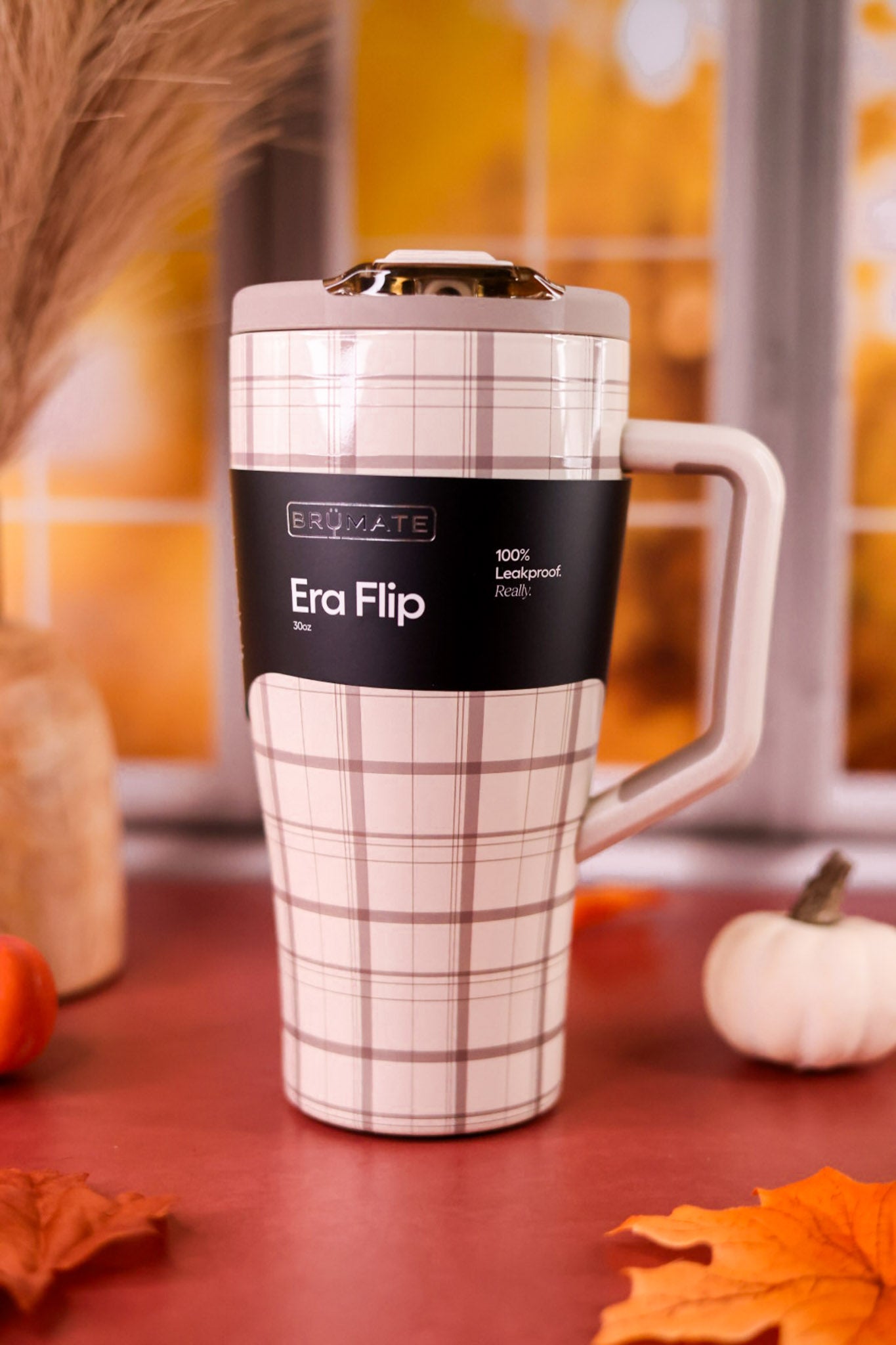 Brumate Oxford Plaid 30oz Era Flip Tumbler