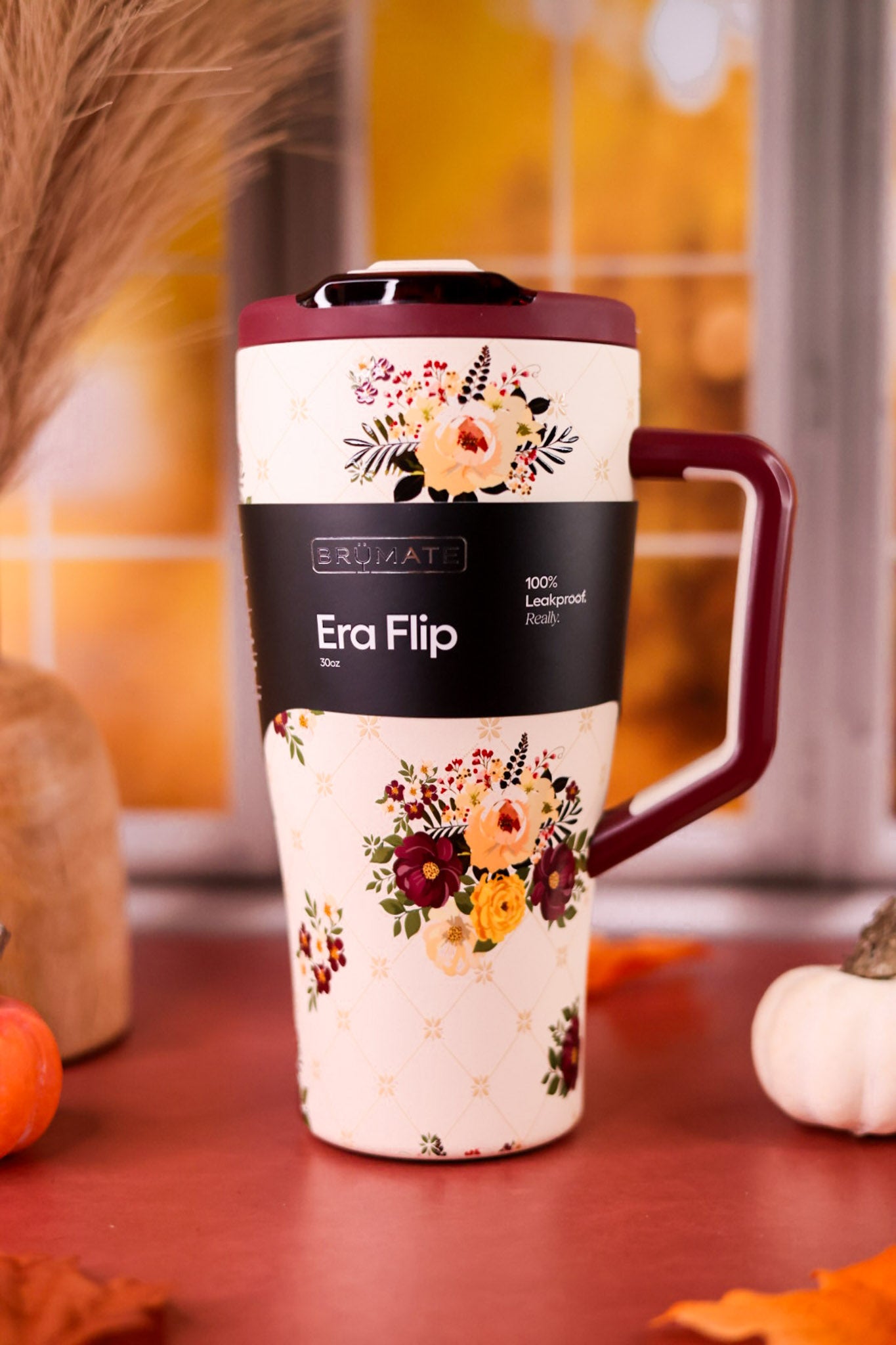 Brumate Quilted Florals 30oz Era Flip Tumbler