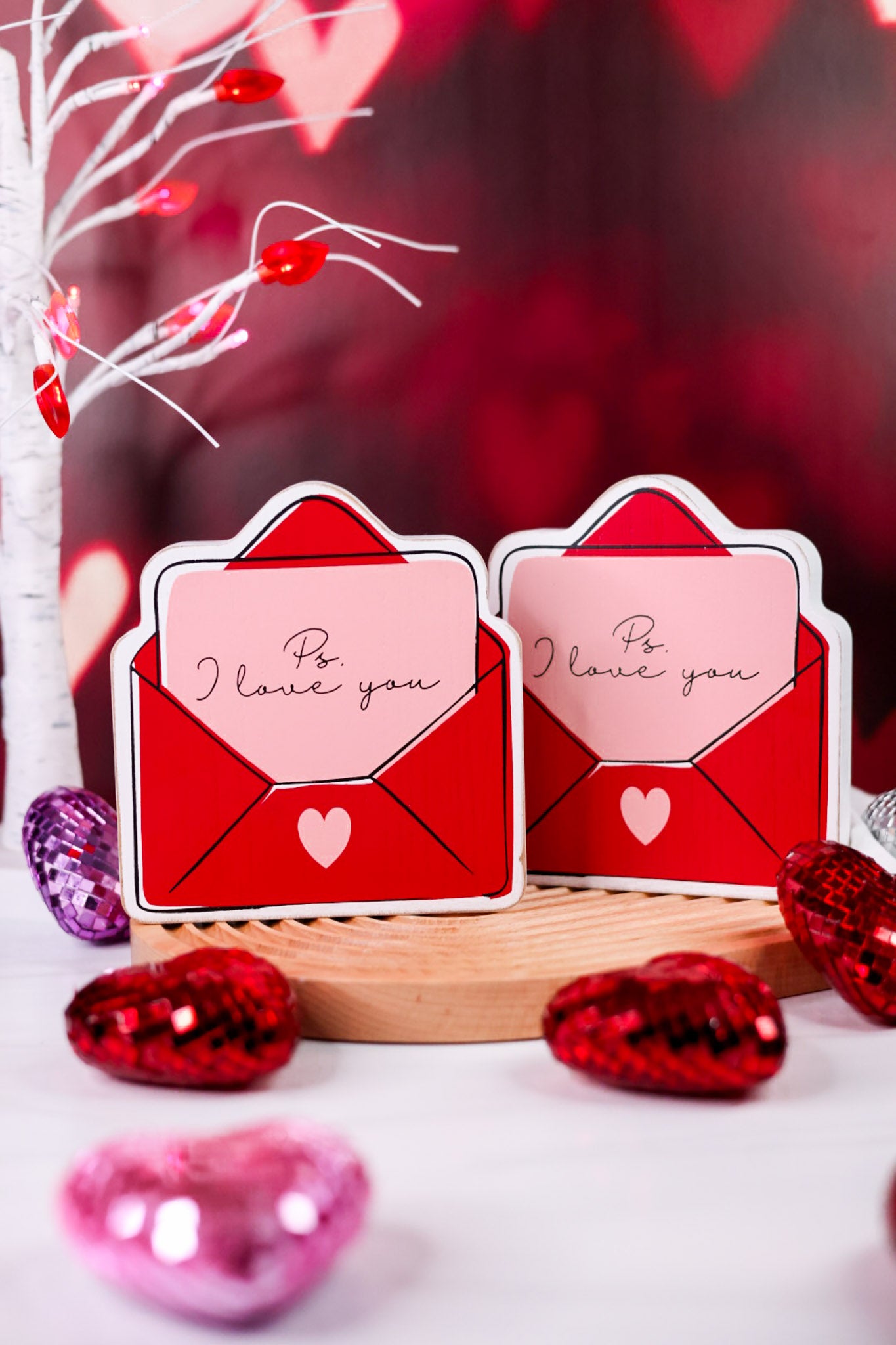 PS I Love You Reversible Wooden Sitter