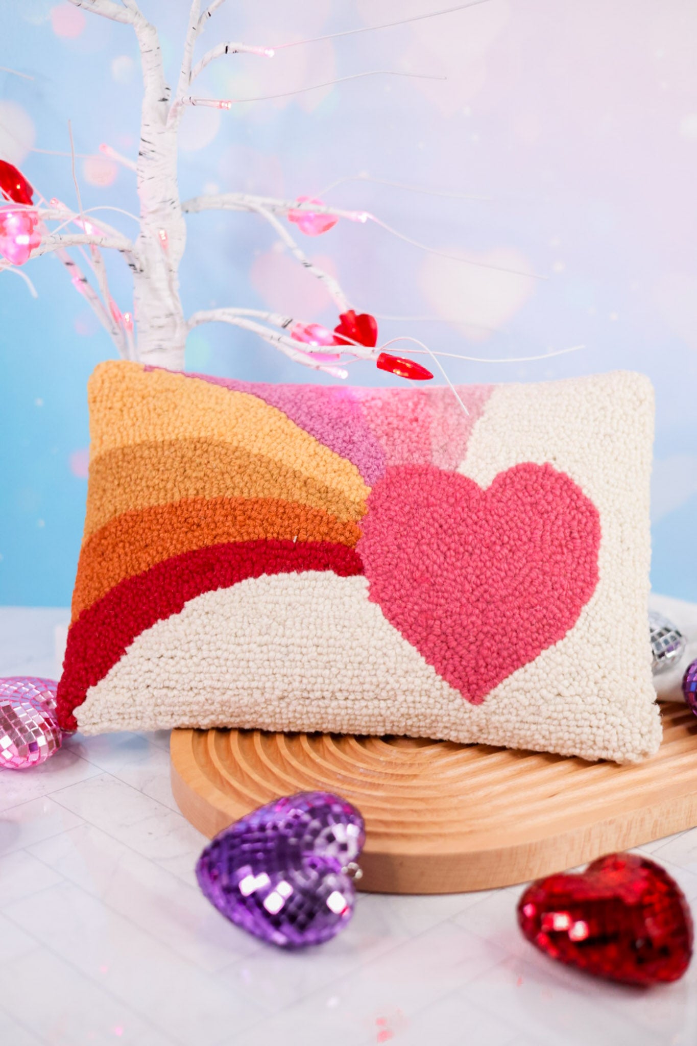 Heart Prism Throw Pillow