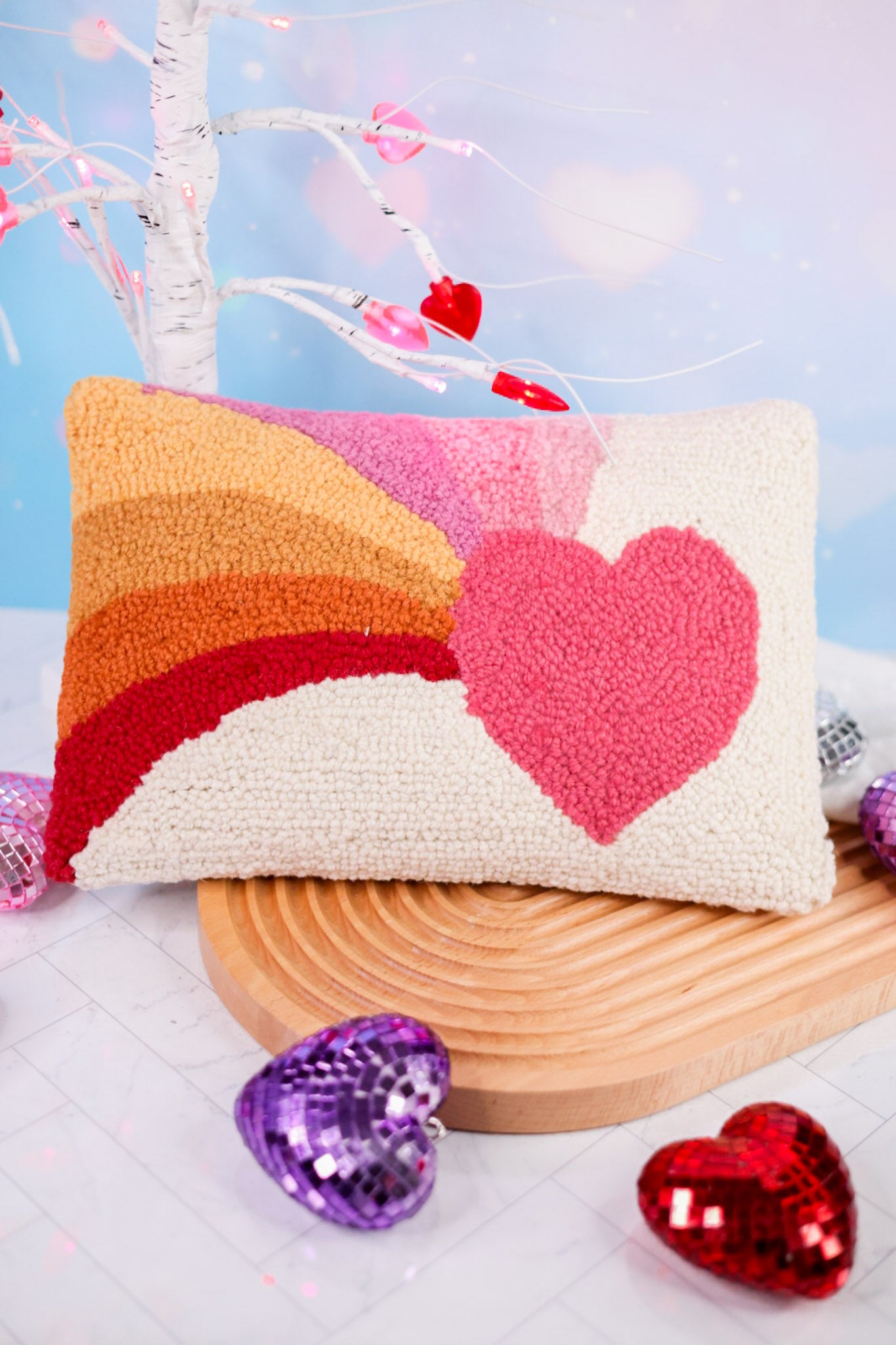 Heart Prism Throw Pillow