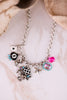 Lightning Horse Western Style Multi Charm Chunky Chain Necklace
