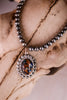 Western Compressed Gemstone Pendant Necklace