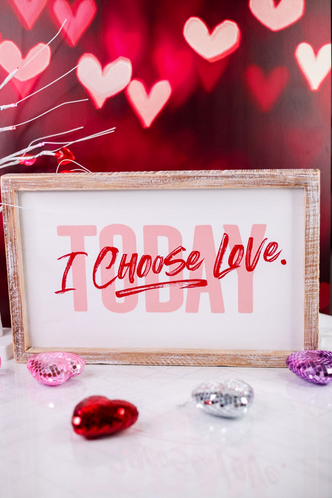 Choose Love/Happy Go Lucky Reversible Wooden Sign