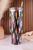 Fishing Lures 40oz Tumbler W/ Straw