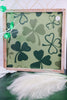 Ribbons/Clovers Reversible Sign in Wooden Frame