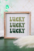 Love/Lucky Reversible Wood Sign