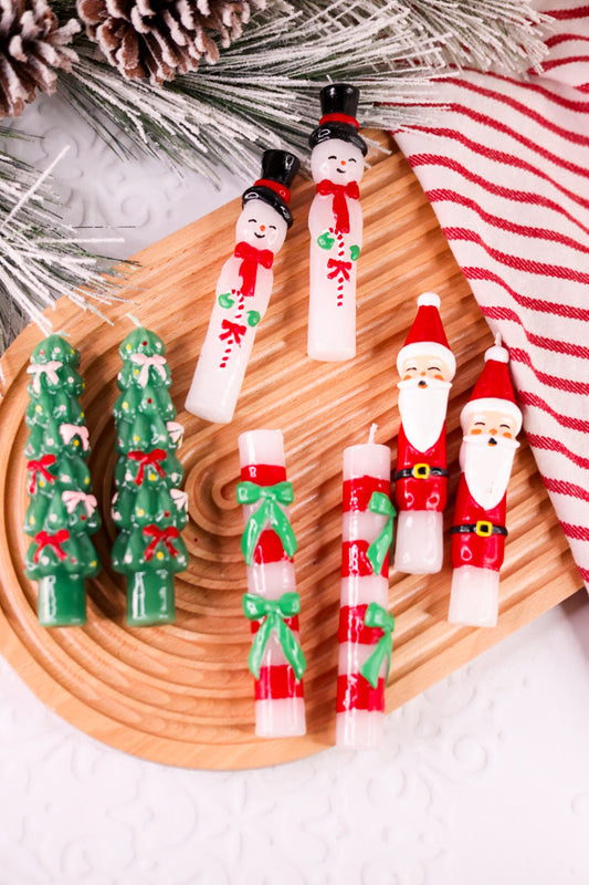 5" Christmas Taper Candles (4 Styles)