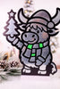 16" LED Christmas Highland Cow Infinity Light