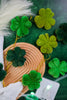 Flocked Green and Gold Shamrock Garland