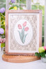 Reversible Wooden Sign with Tulips and Bunny