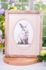 Reversible Wooden Sign with Tulips and Bunny