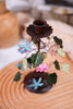 Rustic Multicolored Painted Metal Floral Candleholders (3 Styles)