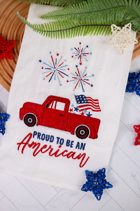 Proud To Be An American Kitchen Towel