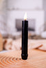 6" Black LED Taper Candle