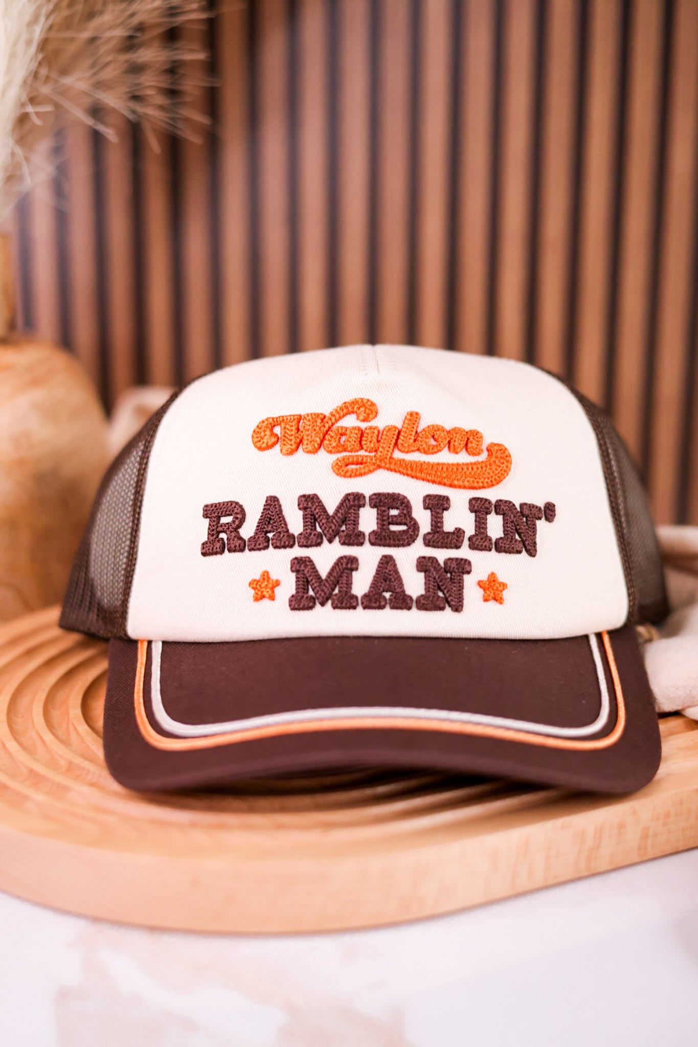 Licensed Waylon Jennings Ramblin' Man Radler Hat - Whiskey Skies