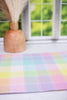 Spring Blossom Plaid Linen Table Runner