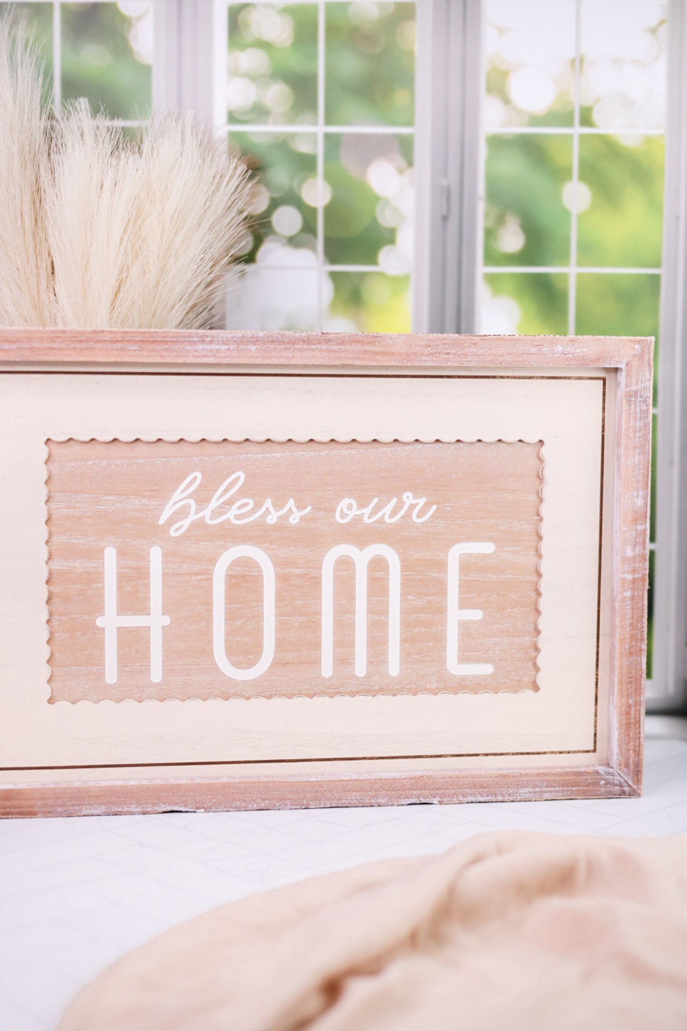 Love Blooms/Bless Our Home Reversible Sign