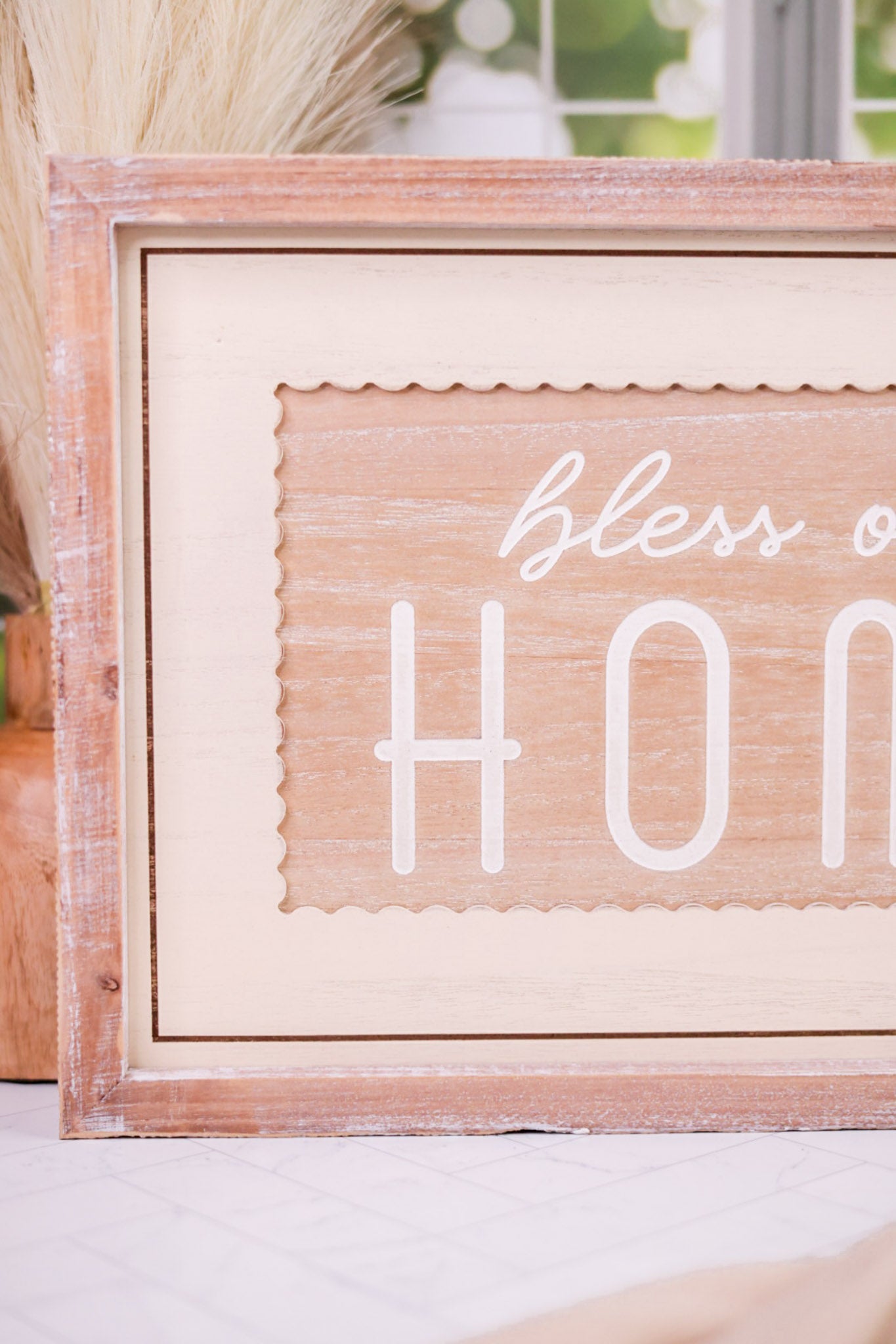 Love Blooms/Bless Our Home Reversible Sign