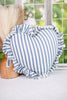 Americana Heart Shaped Pillow with Ruffled Edges