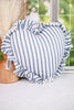 Americana Heart Shaped Pillow with Ruffled Edges