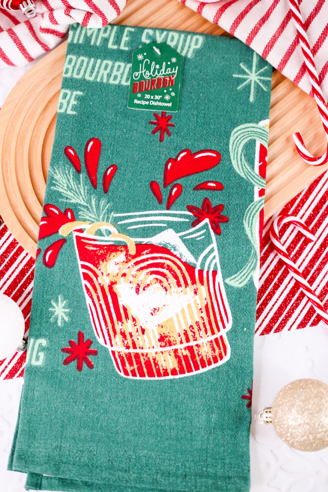 Holiday Bourbon Dish Towel