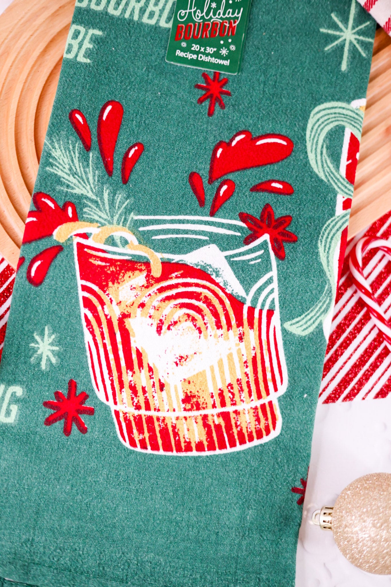 Holiday Bourbon Dish Towel