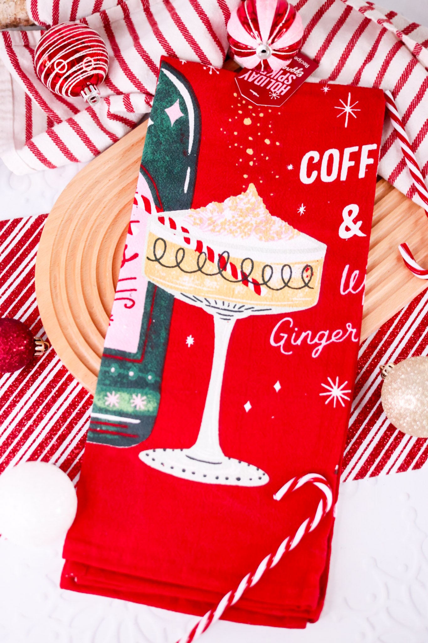 Spiked Eggnog Recipe Dish Towel