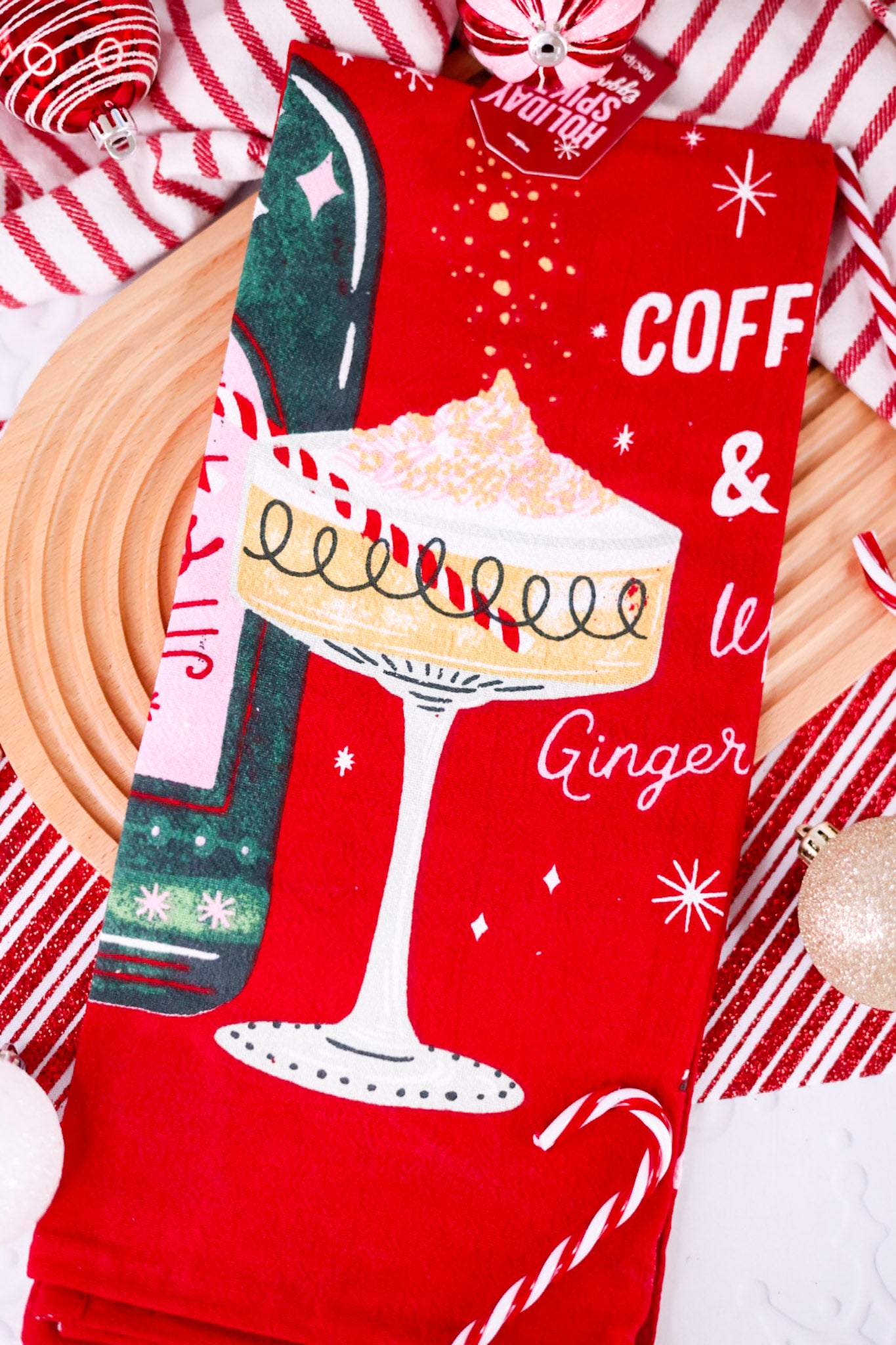 Spiked Eggnog Recipe Dish Towel