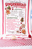 Gingerbread Cookie Recipe Dish Towel