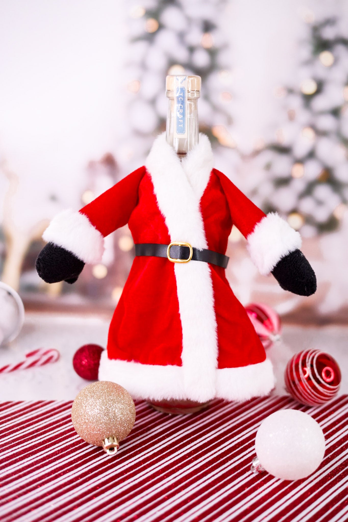 Mrs. Clause Coat Wine Bottle Sweater