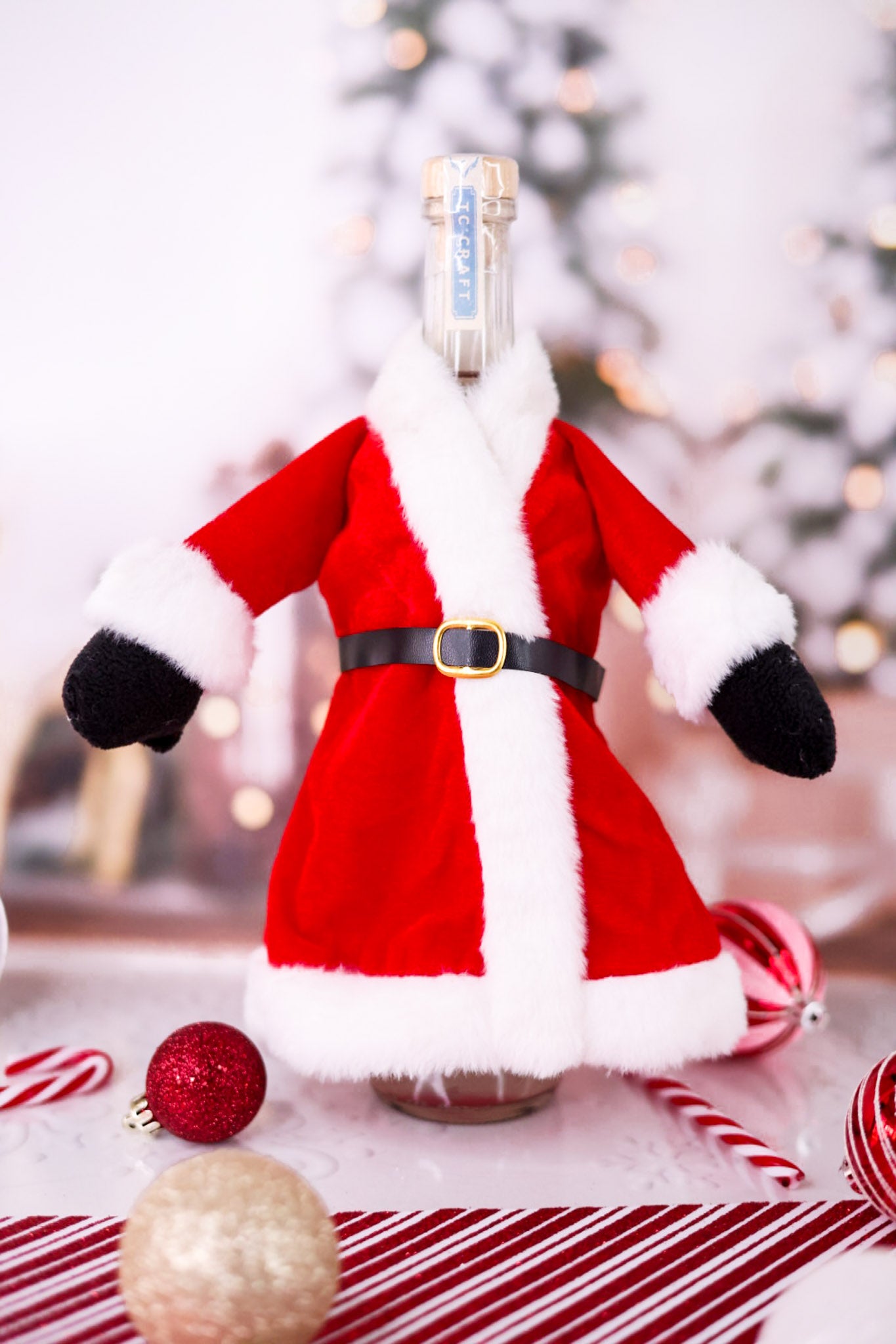 Mrs. Clause Coat Wine Bottle Sweater