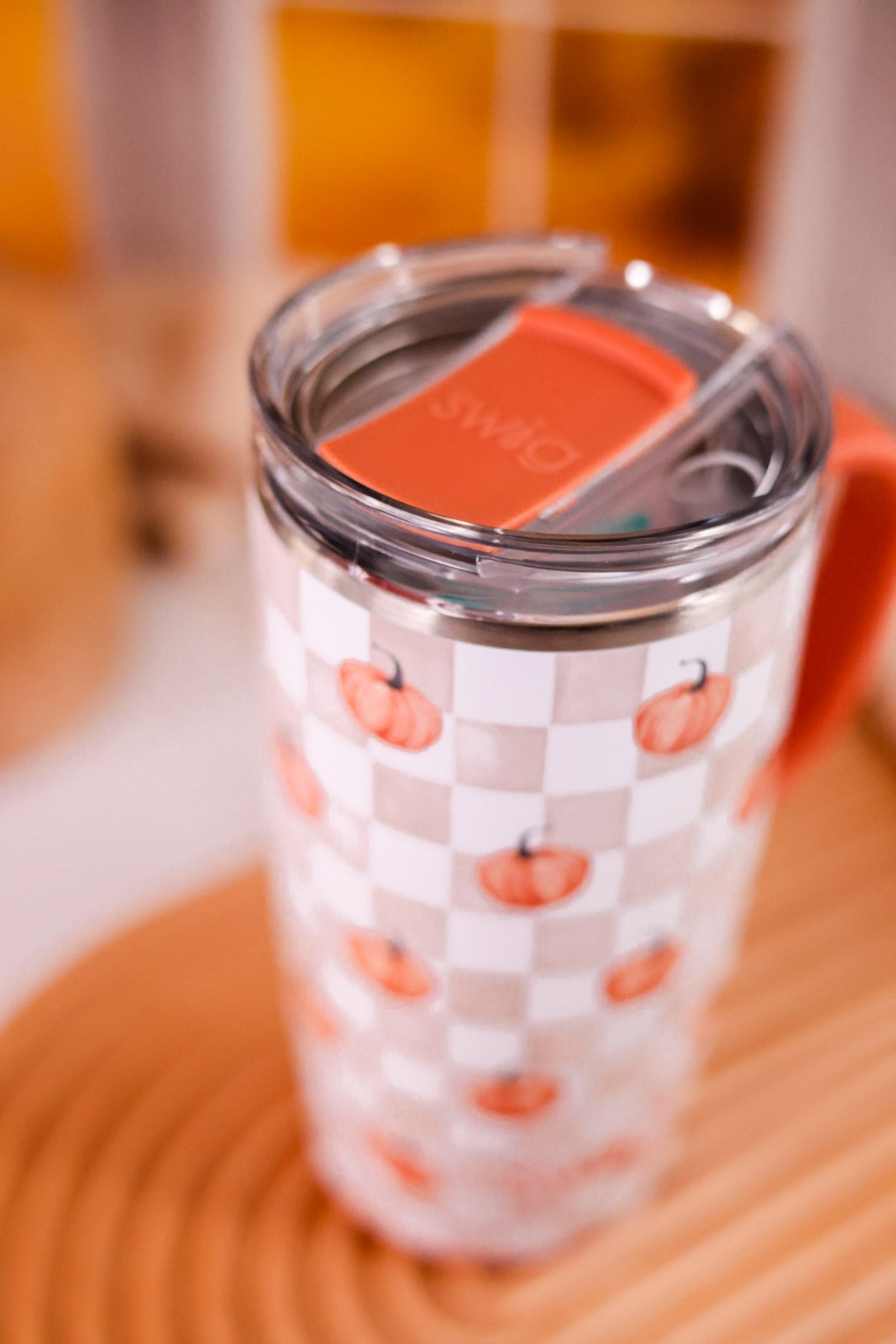 Pumpkin Check 22oz Travel Mug