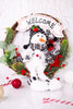 Snowflake Wishes Christmas Snowman Welcome Wreath (2 Styles)