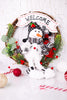 Snowflake Wishes Christmas Snowman Welcome Wreath (2 Styles)