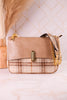 Plaid Shoulder Bag With Adjustable Chain Strap