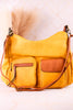 Two-Tone Faux Leather Hobo Bag