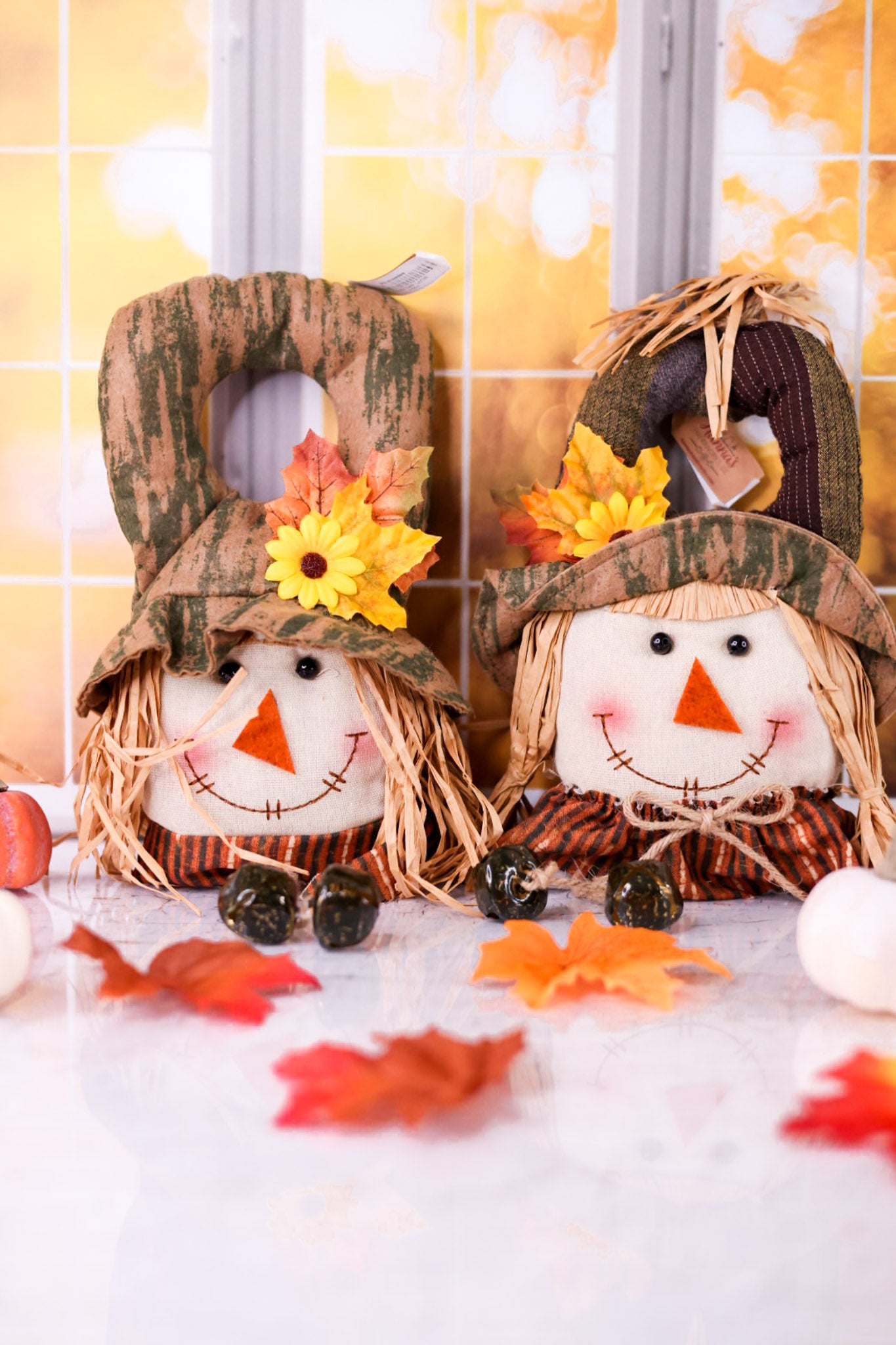 Sunflower Scarecrow Doorknob Hangers (2 Styles)