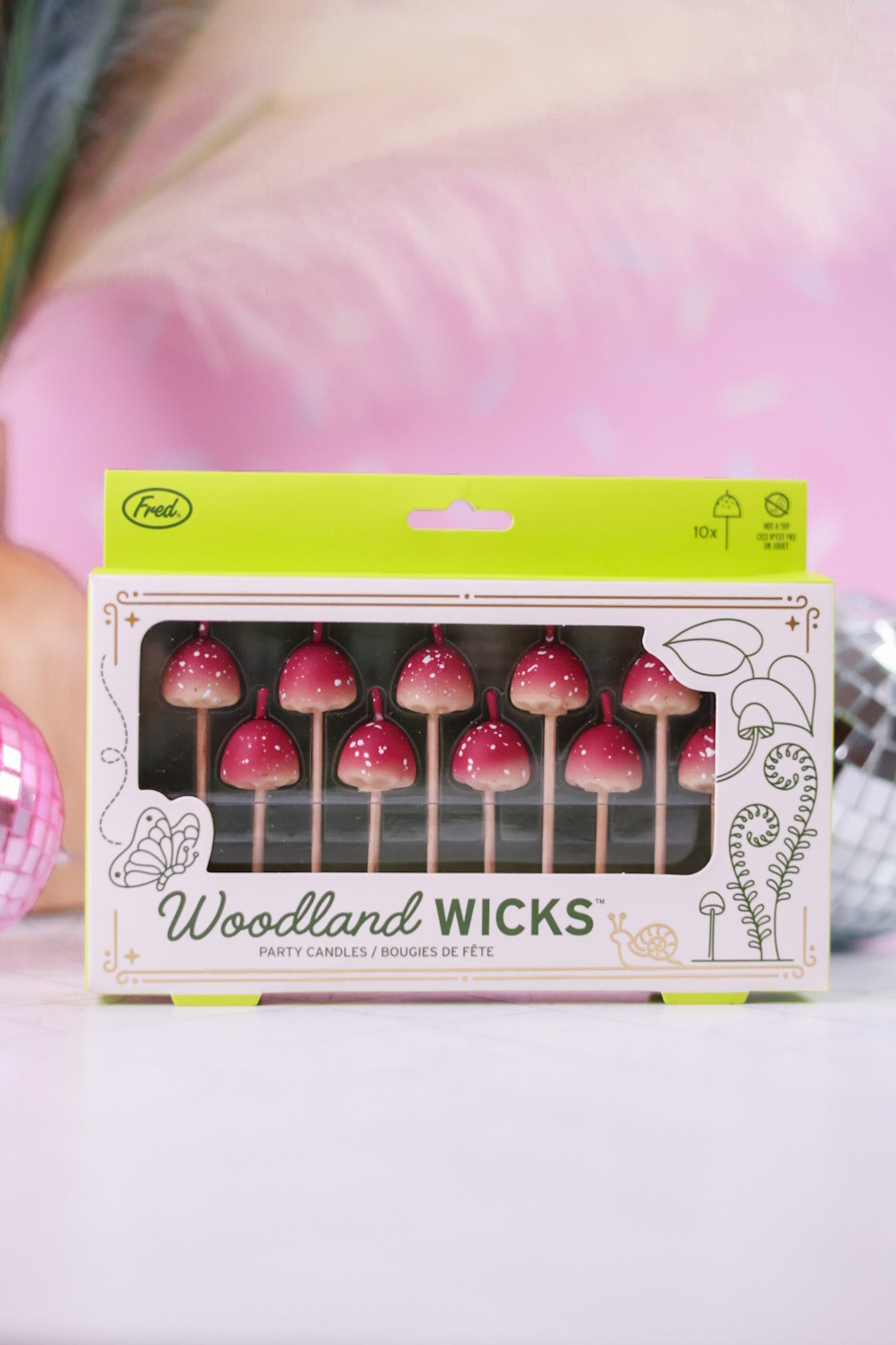 Woodland Mushroom Birthday Candles