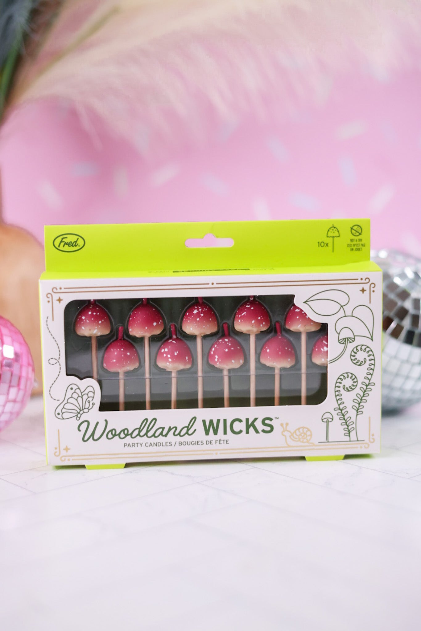 Woodland Mushroom Birthday Candles